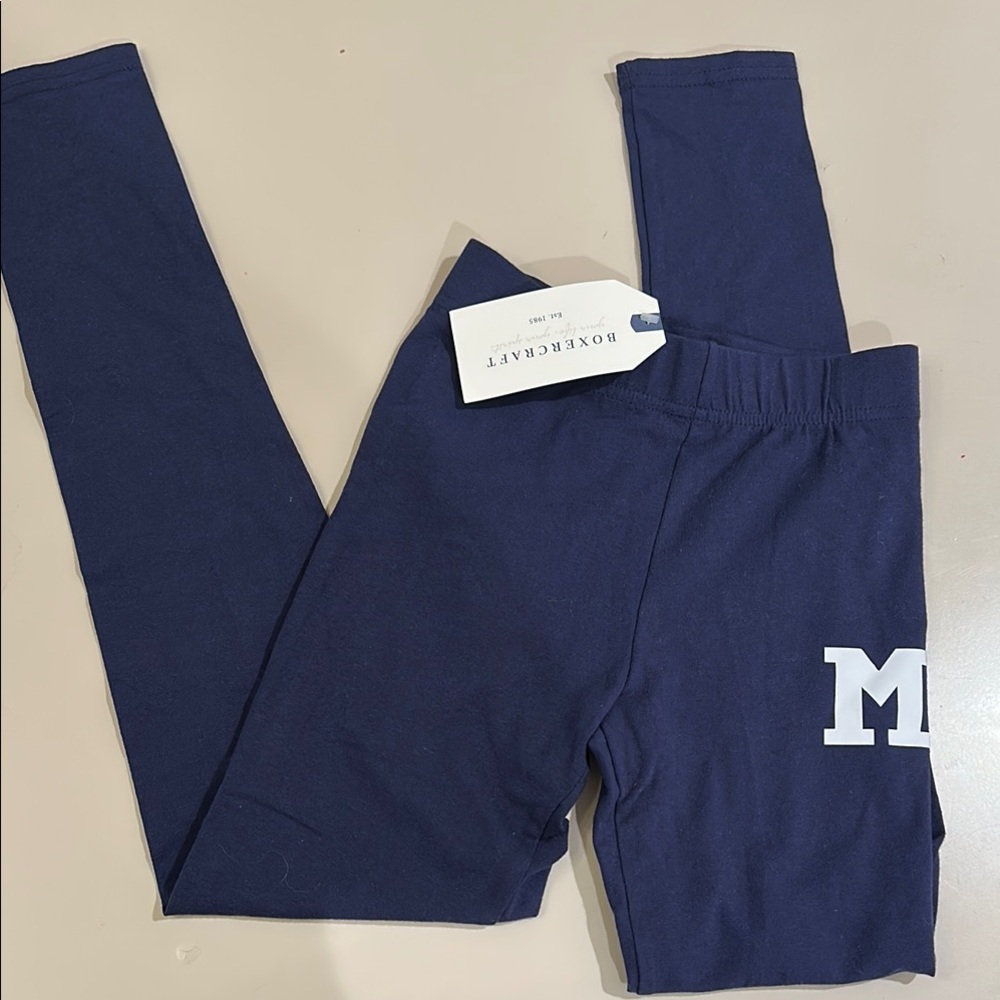 Boxercraft Navy Blue Leggings “M Letter” Stretchy Form-Fitting Design